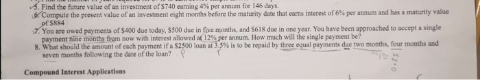 can someone do question 8 for me please 5. Find the future