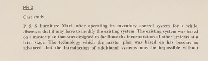  establish and maintain accounting information system PR 2 Case study P
