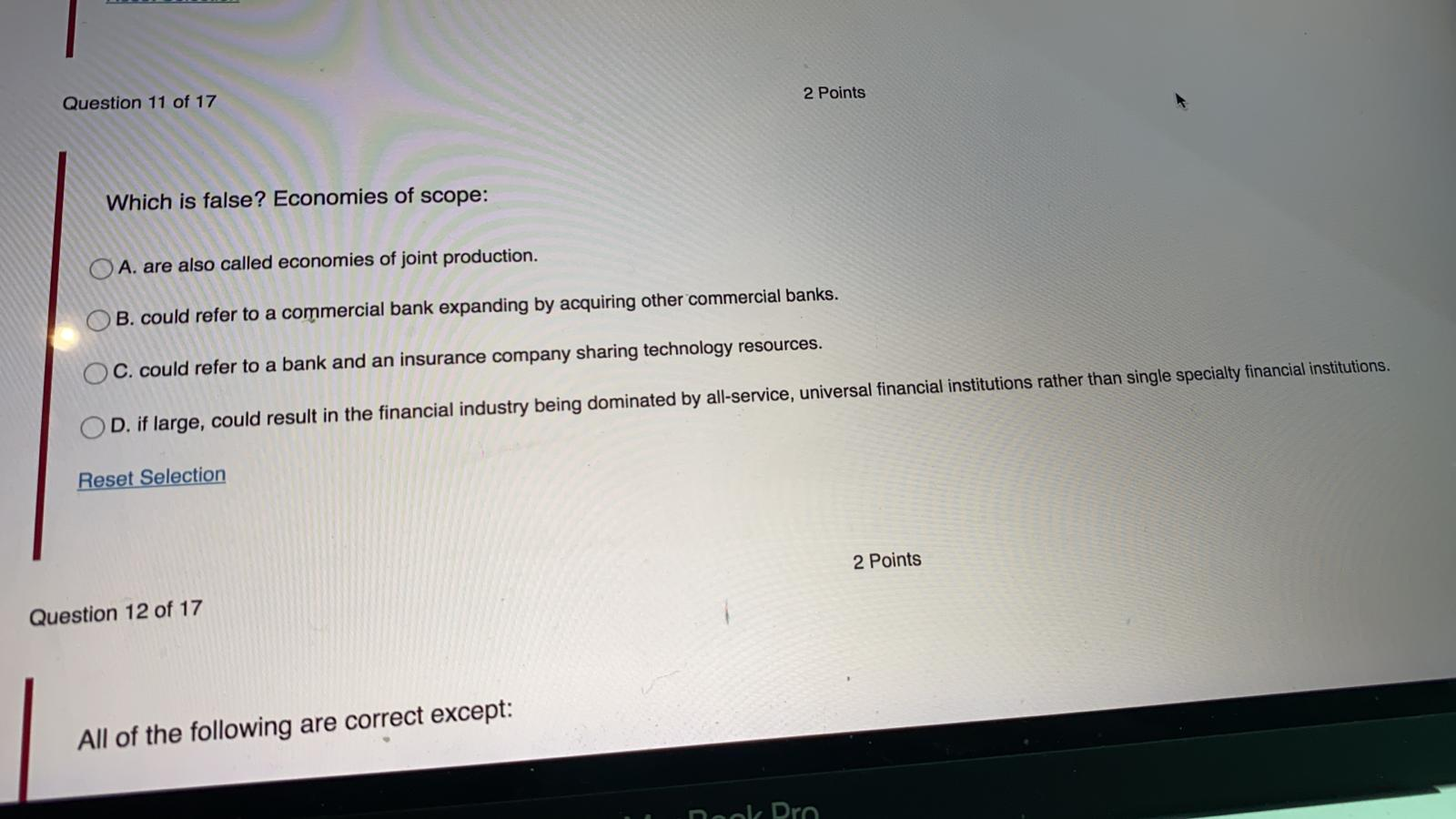 to economies of scale. O C. result in major efficiency gains. D.