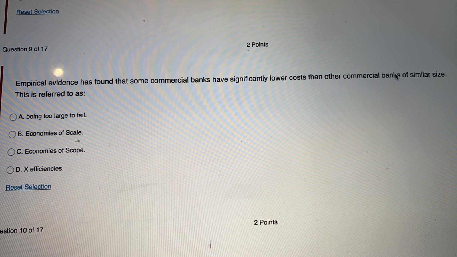 result in losses due to inefficiencies. O Reset Selection 2 Points Question