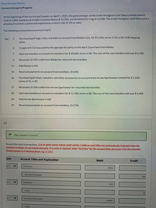  Show Attempt History Current Attempt in Progress At the beginning of