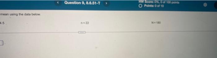 interval to estimate the population mean using the data below. X=25 s=4.5