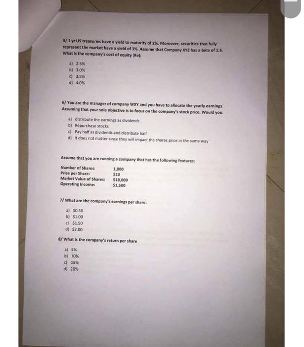 $5,000 of debt at an interest rate of 10% and repurchases 500