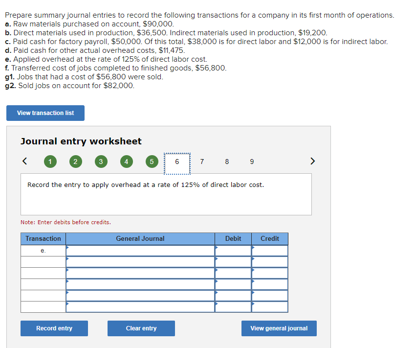 please help with 6-9 which is letter E onward Prepare summary