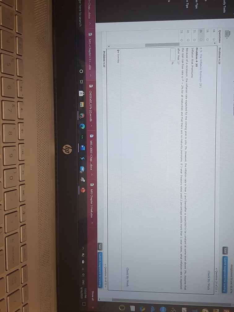  Assignment Score: 43.47% mudy Tools Save Submit Assignment for Grading Questions