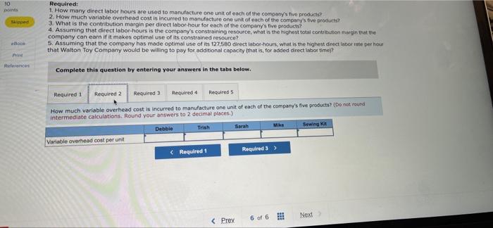 of dolls and a sewng kit Demand for the company's products is