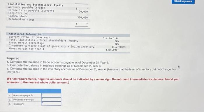 for assessing a company's liquidity 4-3 Calculate ratios for assessing a company's