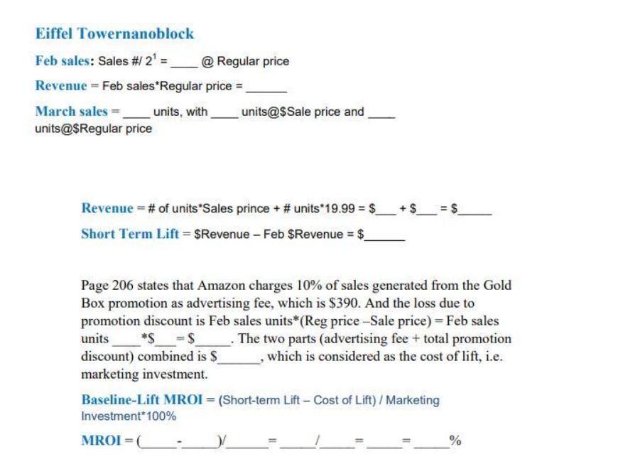 Products" on page 206, based on the sales data of Eiffel Tower