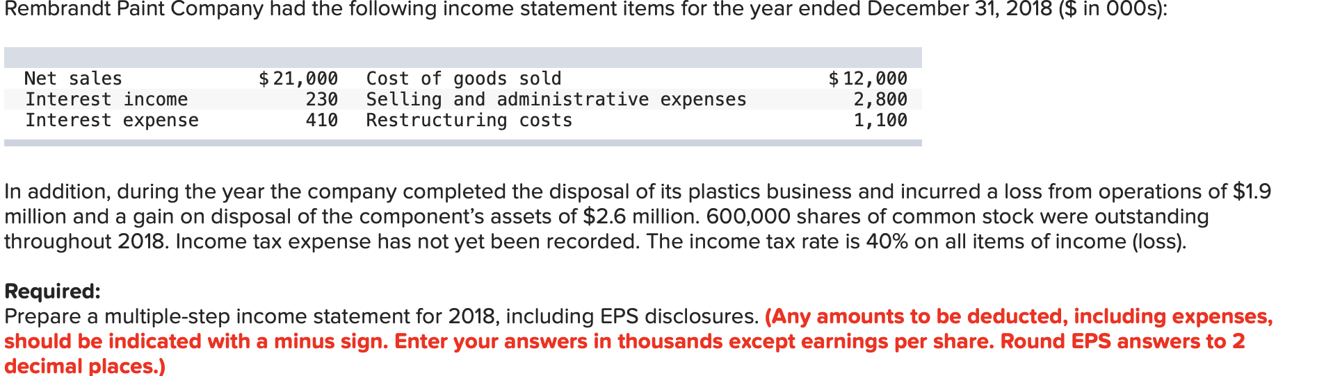 If you could please write the answer in the same style as