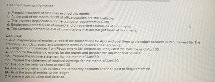 Jiro Nozomi created a new travel agency, Adventure Travel The following transactions