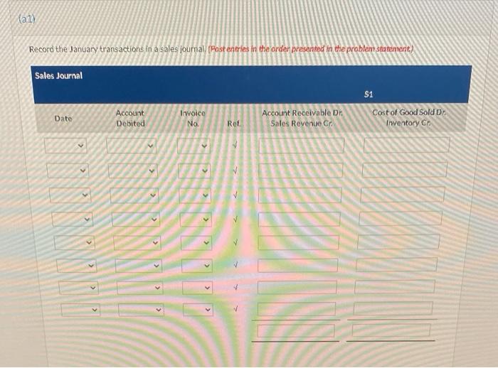-5 Blossom Co uses a perpetual inventory system and both an accounts