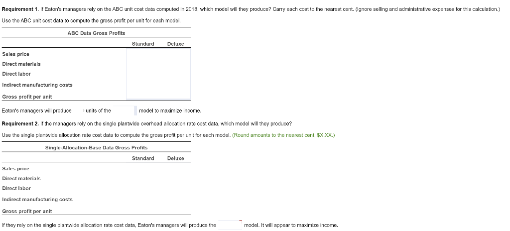 Emery Company manufactures wheel rims. The company produces two wheel rim models: