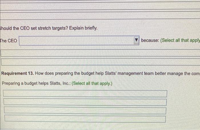 10 yards per snowboard Direct manufacturing labor 6 hours per snowboard ary