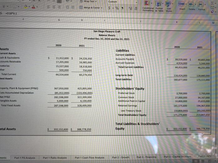 and npv. Calibri A A 29 Wrap Text Custom Paste A 120