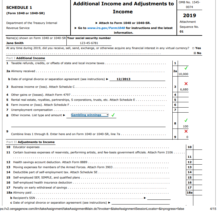 has no dependents. She is employed as a legal secretary by Legal