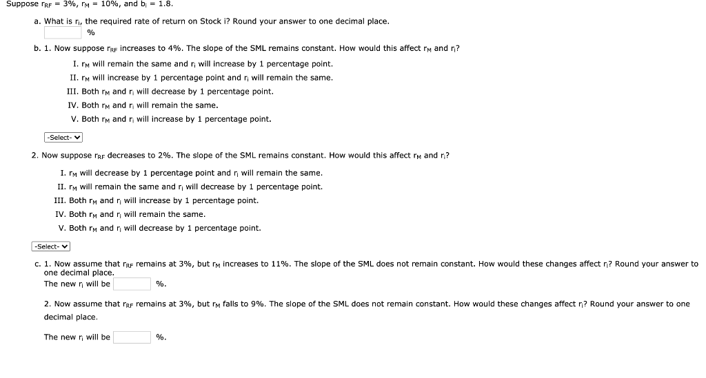  Suppose IRF = 3%, I'M = 10%, and b = 1.8.