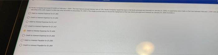 OOOO Debito interest Payable for $1,283 Credit to interest Payable for $1,283