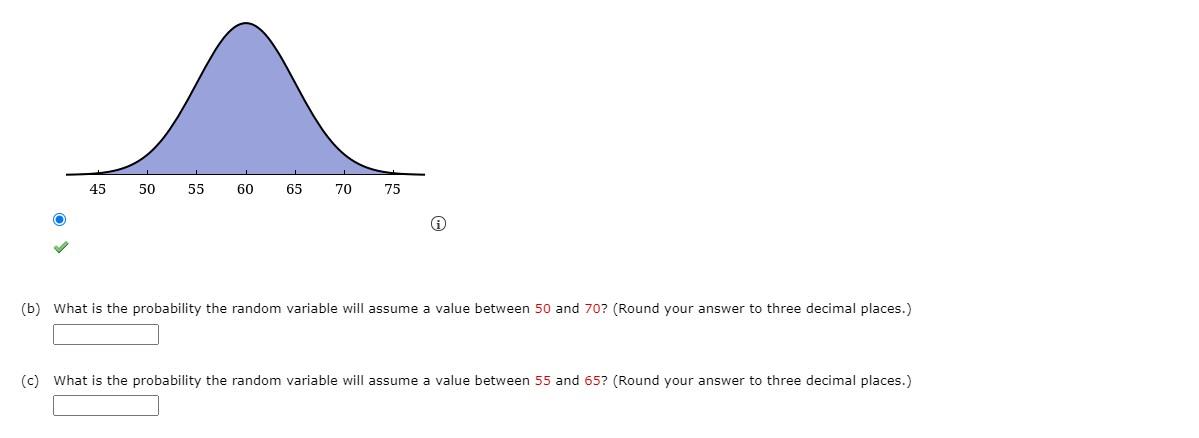 60 and a standard deviation of o = 5. (a) The following