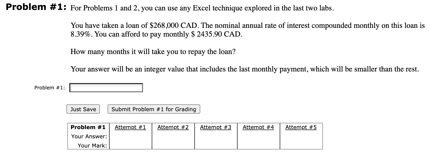 Problem #1: For Problems 1 and 2, you can use any