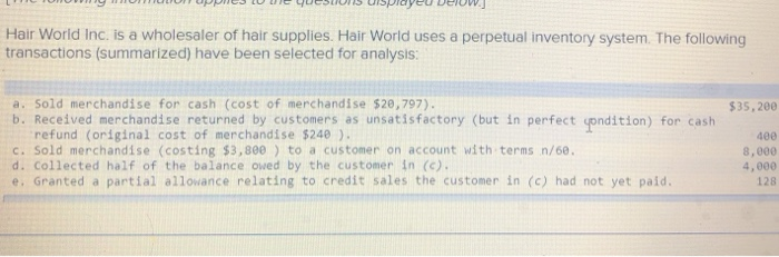  what would be the increase (or decrease) to hair world's gross