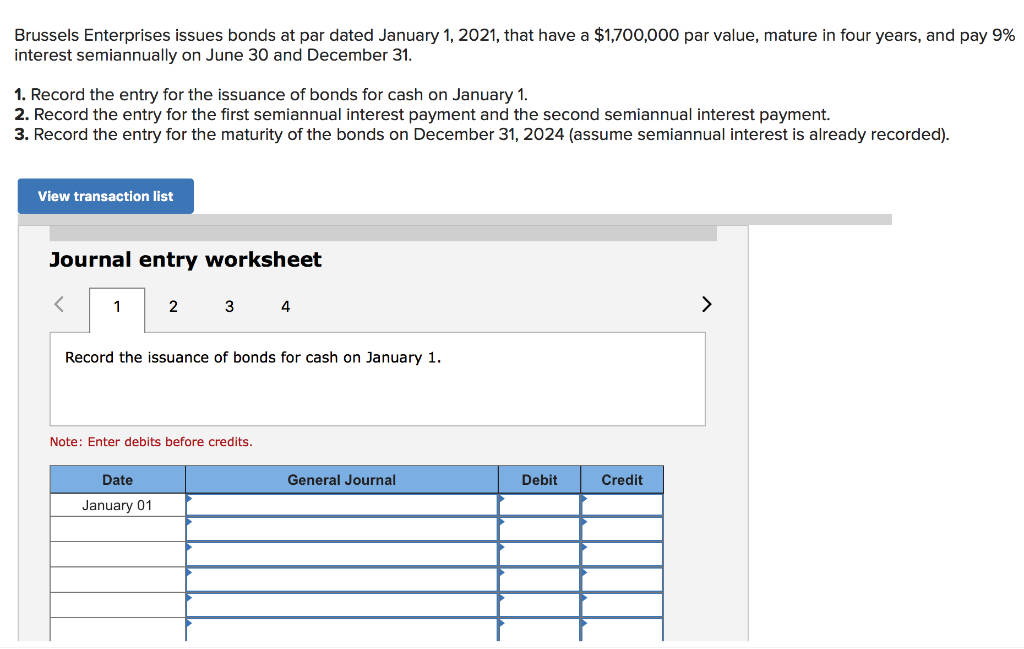 have a $1,700,000 par value, mature in four years, and pay 9%