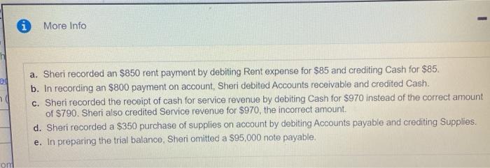 Accounts receivable and credited cost c. She recorded the recent of cash