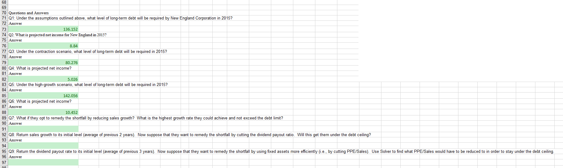 values, including returning sales growth back to the average of the previous