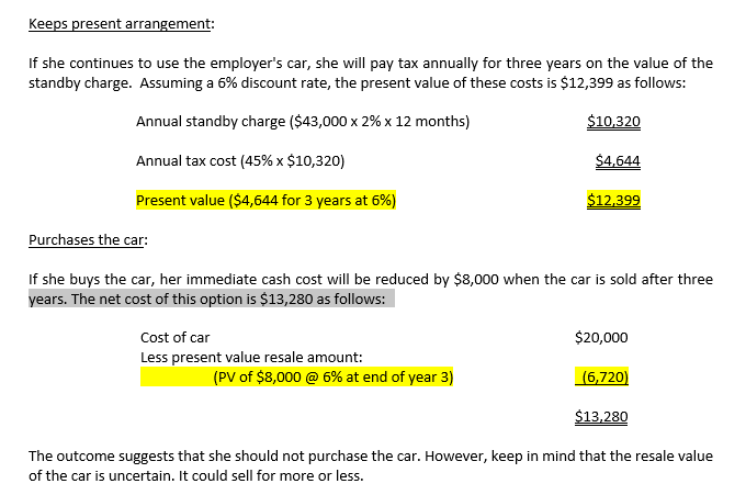 A TAX Based Course Question? Jennifer Ratushny is a middle-level manager at