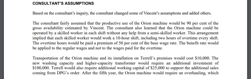 either do not increase with the purchase of the Orion machine (e.g.,