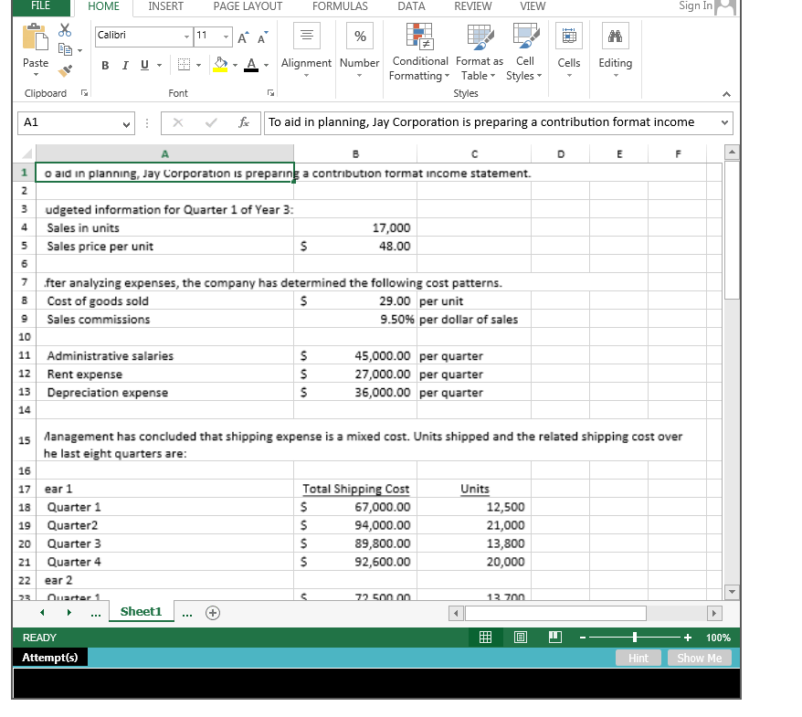 FILE HOME INSERT P AGE LAYOUT FORMULAS DATA REVIEW VIEW Sign