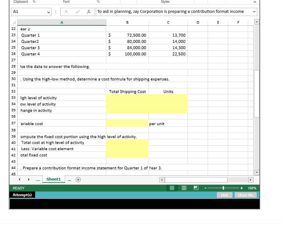 In Calibri 11 A - A Paste B I U , Alignment