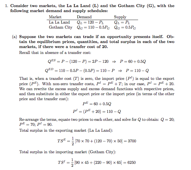  How do you draw graphs to obtain the Total Surplus? I