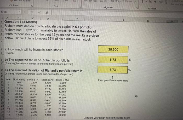 that quedtion 5 is reffering to. please show work for question 5.