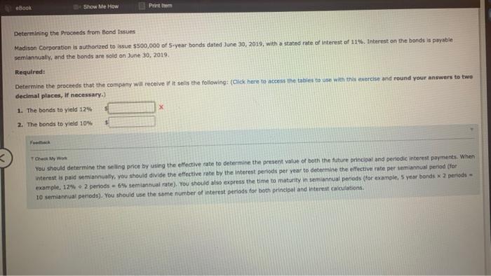 eBook Show Me How Printer Determining the proceeds from Bond Issues