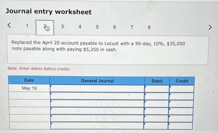 Company entered into the following transactions involving short-term liabilities. Year 1 April