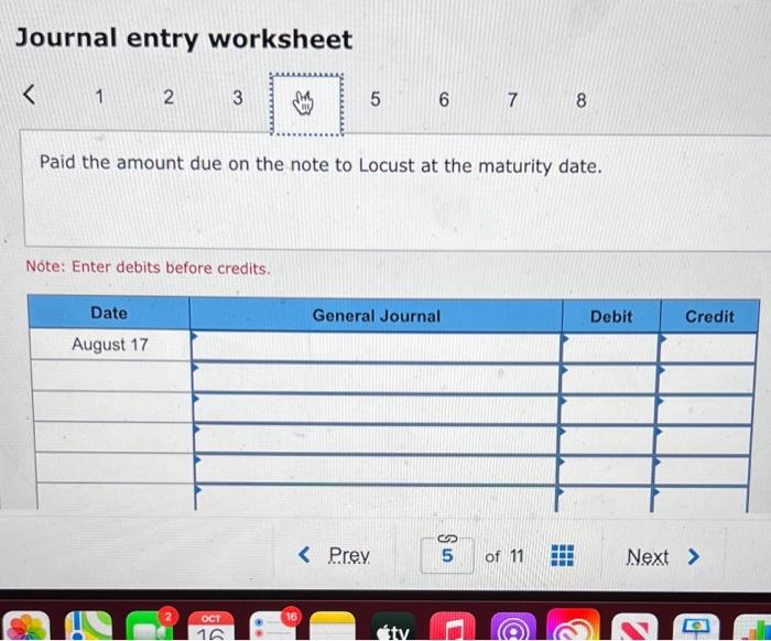 19 Replaced the April 20 account payable to Locust with a 90-day,
