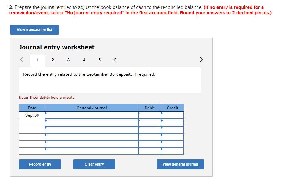 bank reconciliation and recording adjustments LO P3 [The following information applies to