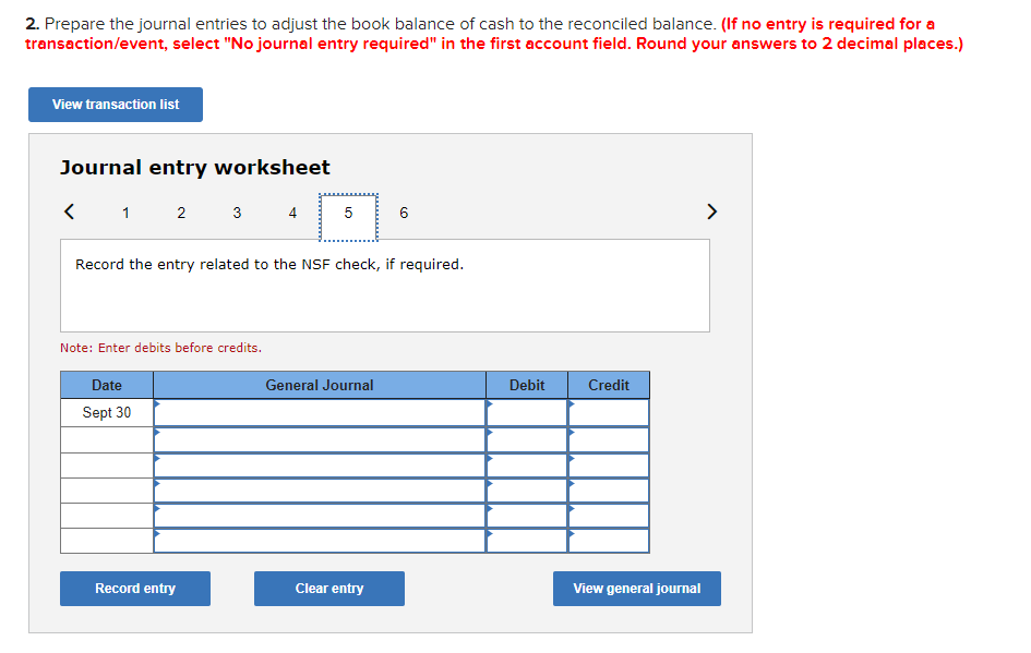 following information is available for its September 30, 2017, reconciliation. From the