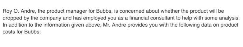 5-64. Cost Estimation, CVP Analysis, and Decision Making (LO 5-4, 5, 8)