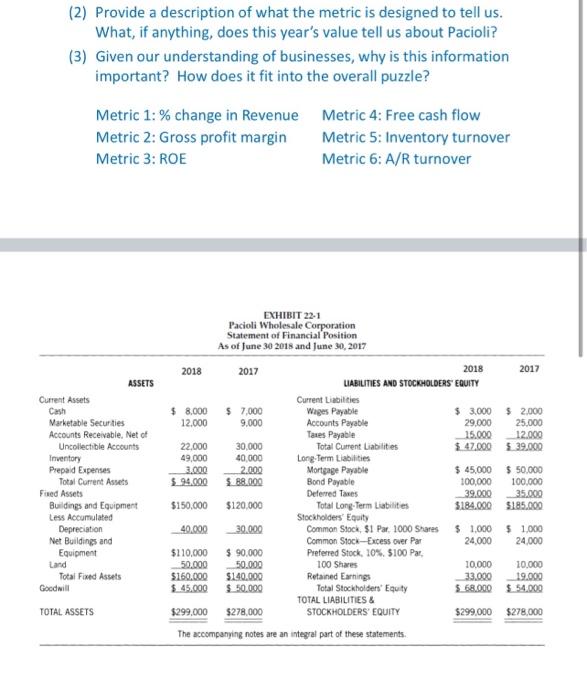  i need help with these two problems (2) Provide a description