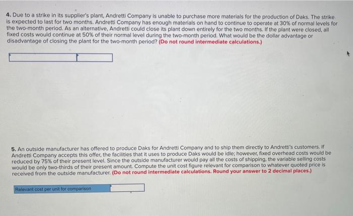 of $83 per unit. The company's unit costs at this level of