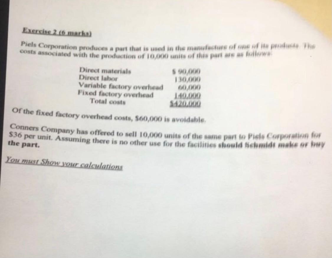  can someone please solve these two questions Direct labor Exercise 2