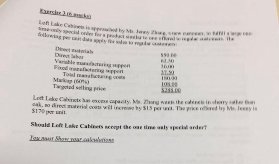 (6 marks) Piels Corporation produces a part that is used in the