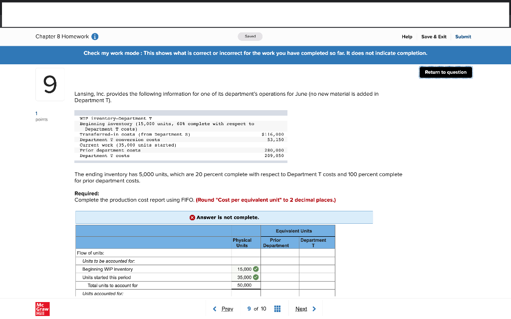  Chapter 8 Homework A Saved Help Save & Exit Submit Check