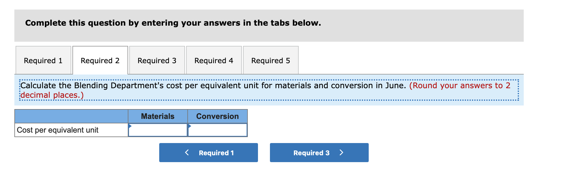 costing system. It makes blended tropical fruit drinks in two stages. Fruit