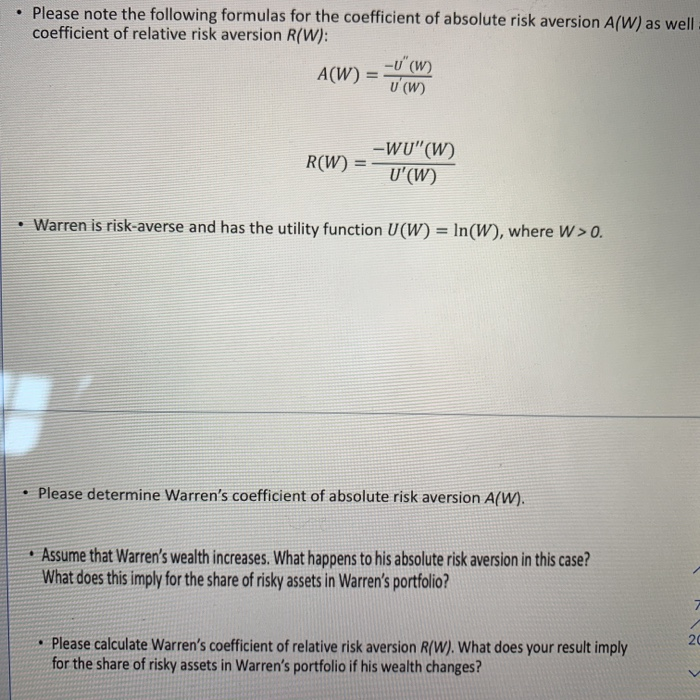  . Please note the following formulas for the coefficient of absolute