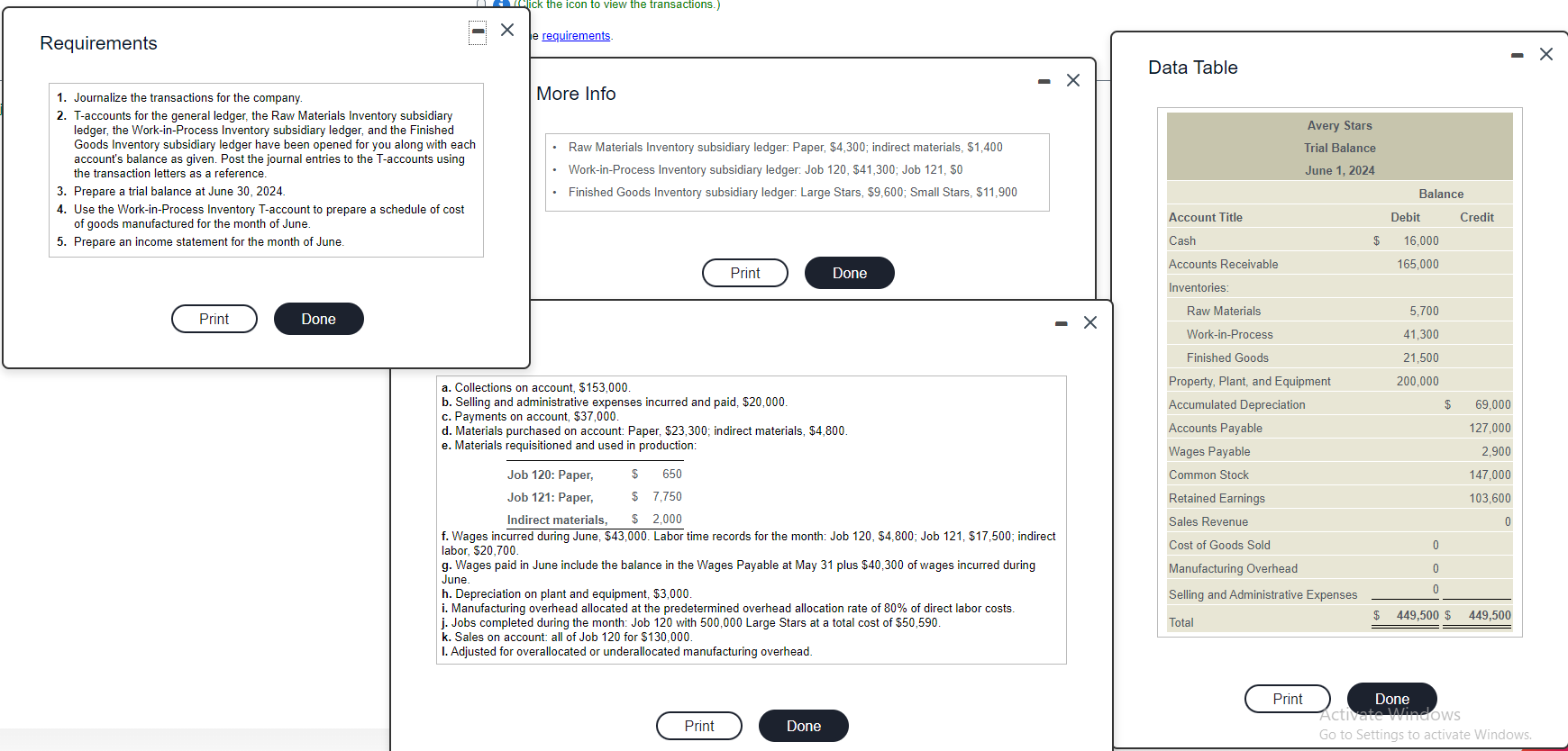 ick the icon to view the transactions.) e requirements Requirements -