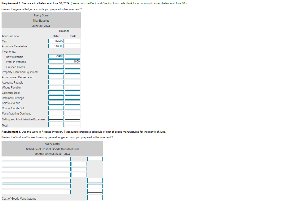 as given. Post the journal entries to the T-accounts using the transaction