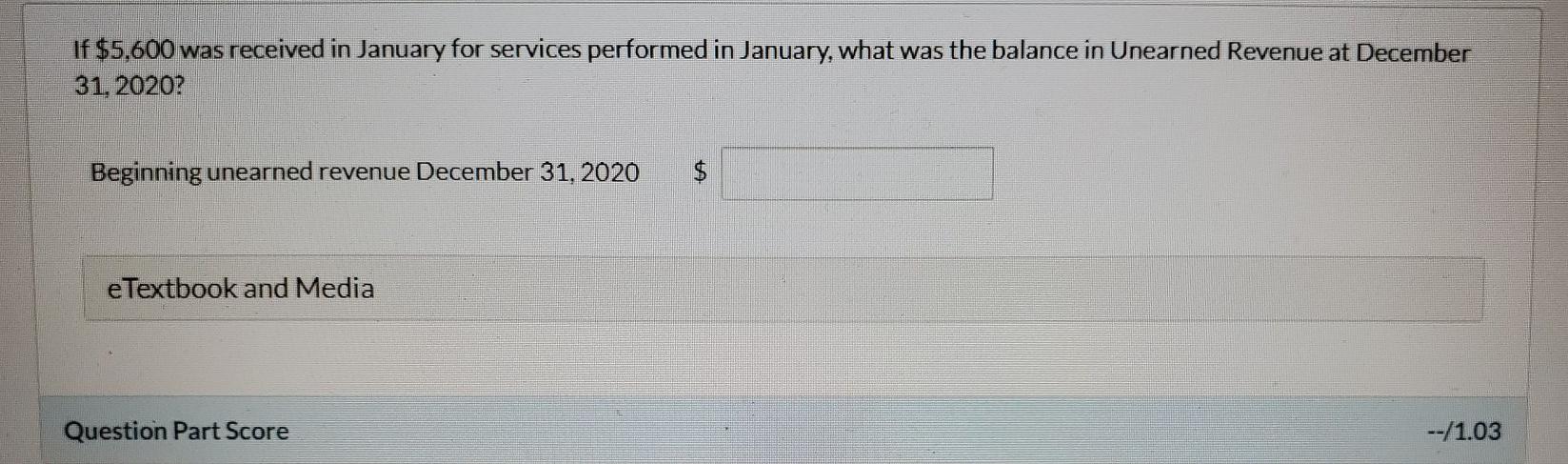 Balance January 31, 2021 Debit Credit $2,900 10,500 $4.100 3.700 Supplies Prepaid