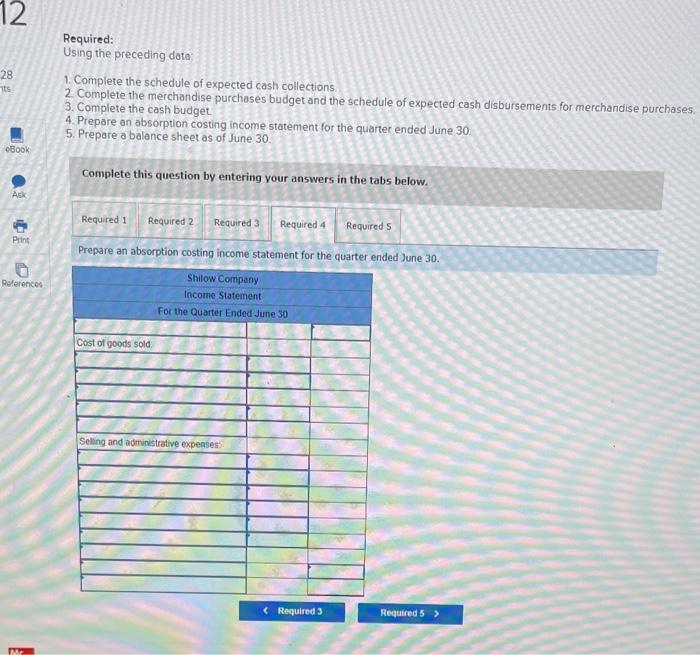 for cash and 40% on credit. Credit sales are collected in the